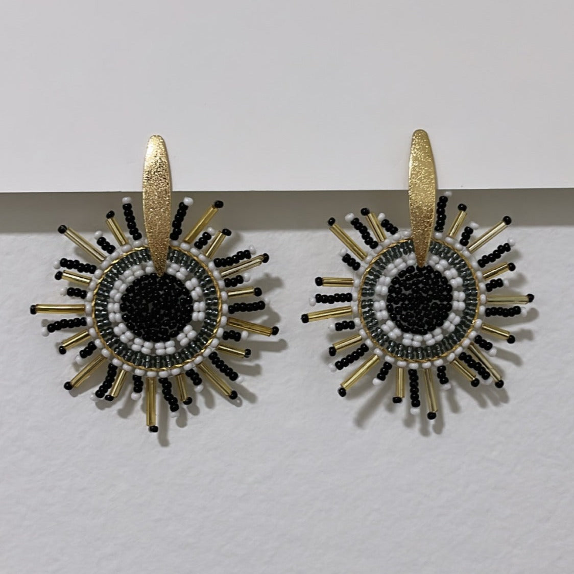 Black and Gold Solaris Earrings