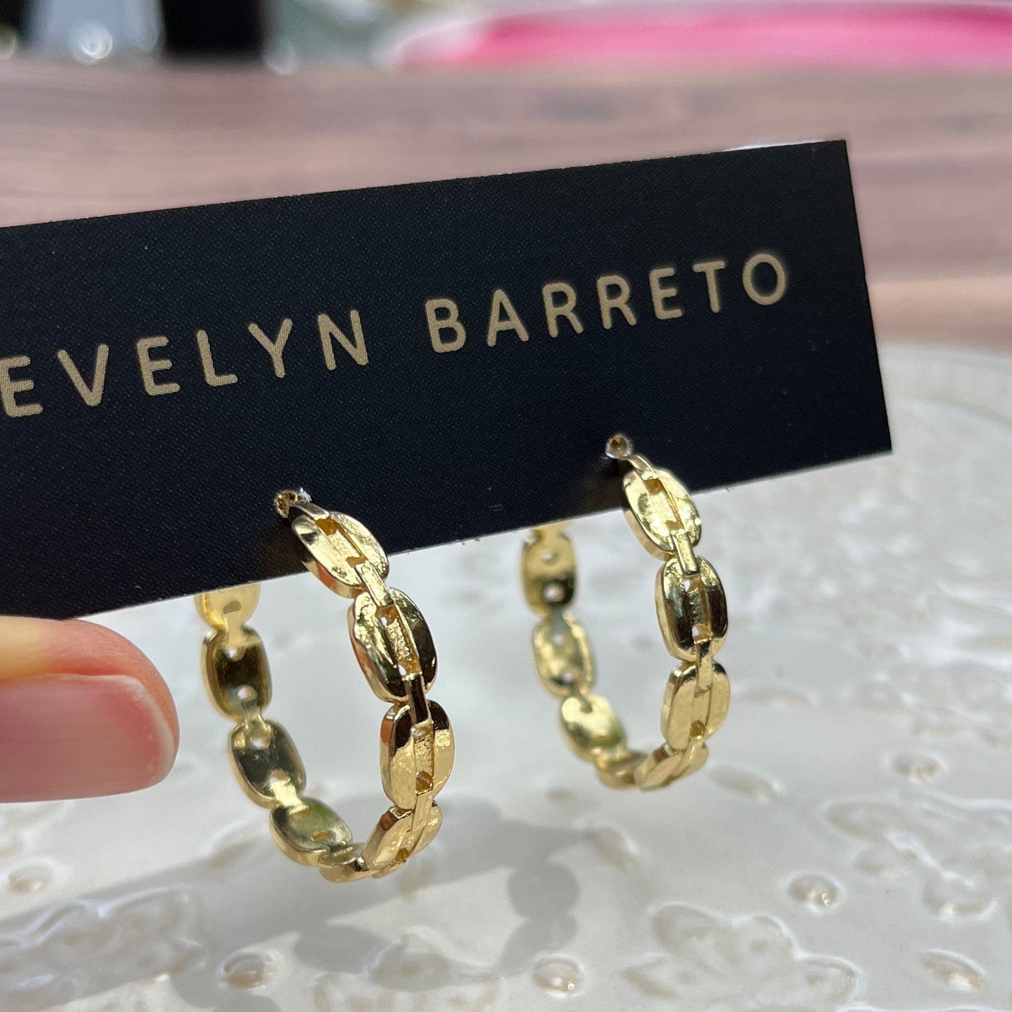 Alice chain hoop Earrings