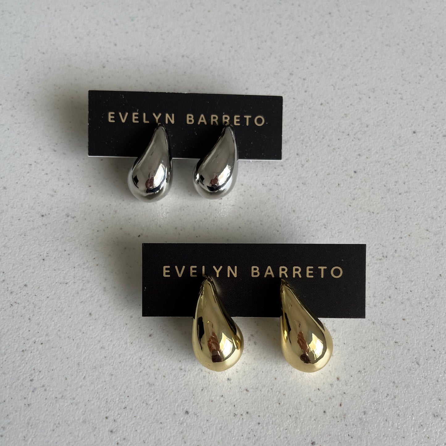 Celestial Silver Teardrop Earrings