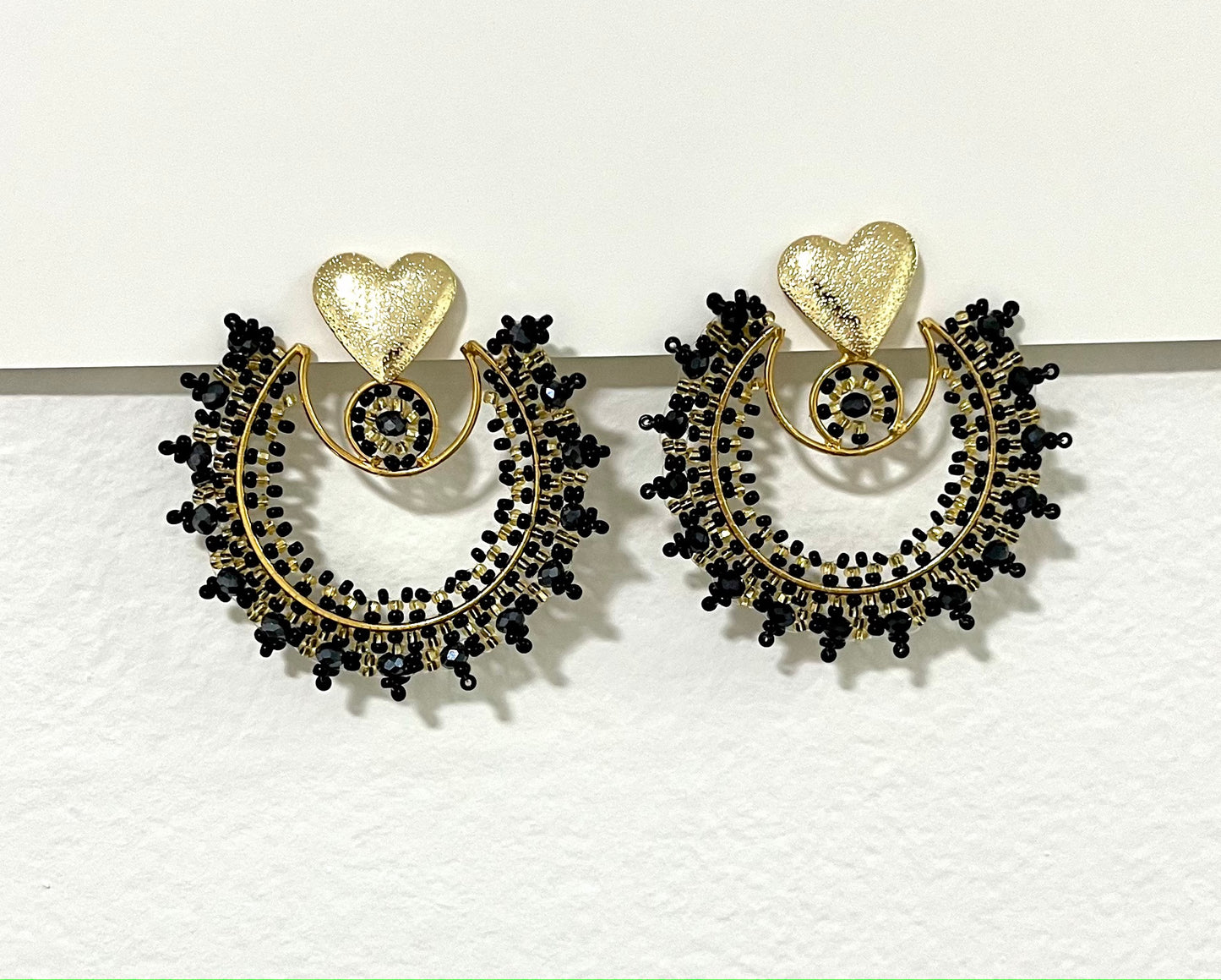 Black and Gold Toledo Earrings