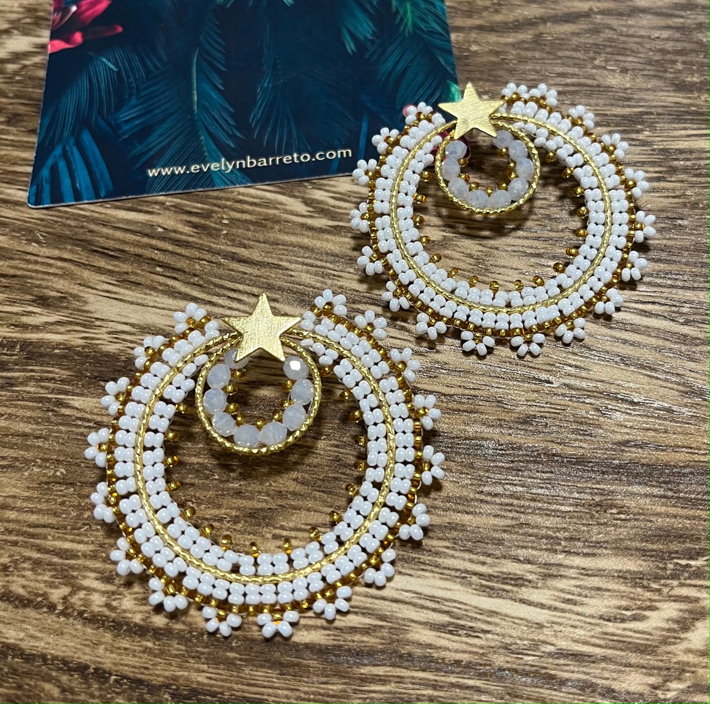 White Delilah Earrings