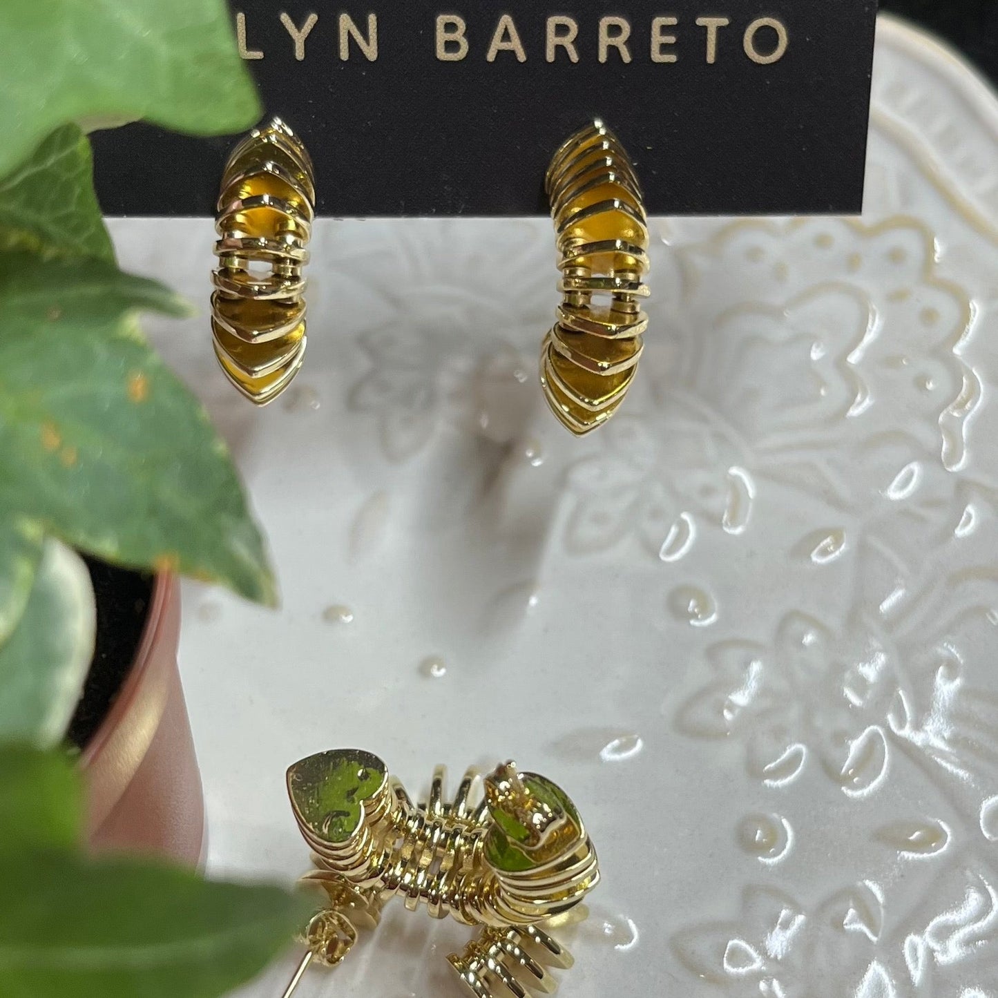 Medium heart shaped hoops